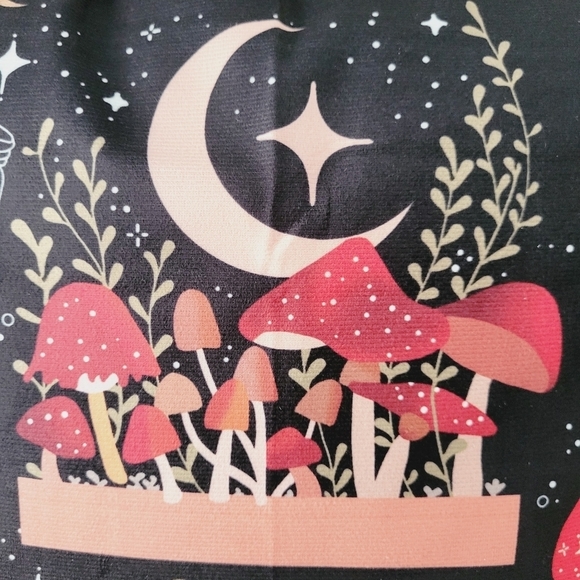 1 Cushon Cover without filler pillowcase Mushrooms moon & stones magical Pattern - Picture 3 of 13